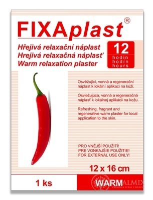 FIXAplast WARM Hrejivá relaxačná náplasť 12x16 cm, 1x1 ks