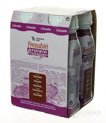Fresubin Protein energy DRINK sol,  príchuť čokoláda, EasyBottle 4x200 ml (800 ml)