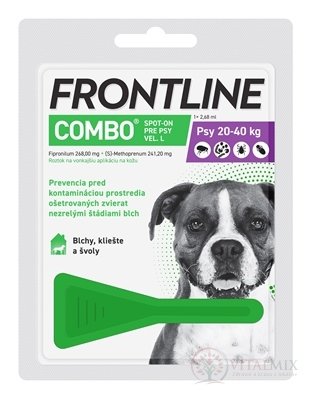 FRONTLINE Combo Spot-On pre psy L sol (na kožu, psy 20-40 kg) 1x2,68 ml