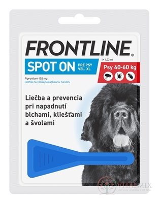 FRONTLINE Spot-on pre psy XL sol (na kožu, pipeta, psy 40-60 kg) 1x4,02 ml