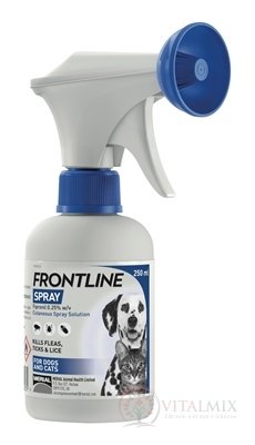FRONTLINE SPRAY 2,5 mg/ml kožný sprej, roztok pre mačky a psov 1x250 ml