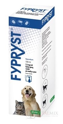FYPRYST 2,5 mg/ml kožný sprej - roztok pre mačky a psov 1x100 ml