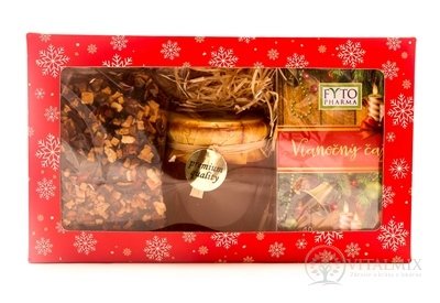 FYTO Darčeková kazeta Vianoce Vianočný čaj: sypaný 100 g + porciovaný 20x2 g (40 g) + med 250 g, 1x1 set