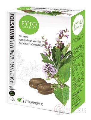 FYTO Folsalvin bylinné pastilky s vitamínom C 1x30 ks