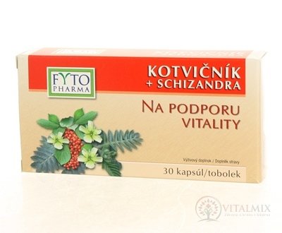 FYTO KOTVIČNÍK + SCHIZANDRA cps (na podporu vitality) 1x30 ks