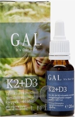GAL Vitamín K2 + D3 kvapky 1x20 ml