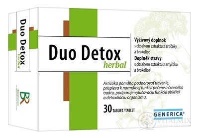 GENERICA Duo Detox herbal tbl 1x30 ks