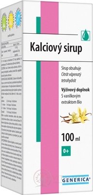 GENERICA Kalciový sirup s vanilkovým extraktom 1x100 ml