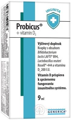 GENERICA Probicus + vitamin D3 kvapky 1x9 ml