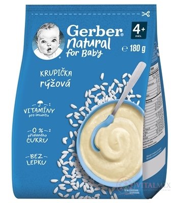 Gerber Natural Ryžová KRUPIČKA (od ukonč. 4.mesiaca) 1x180 g