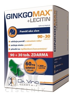 GINKGO MAX + LECITIN - DA VINCI cps 90+30 zadarmo (120 ks)