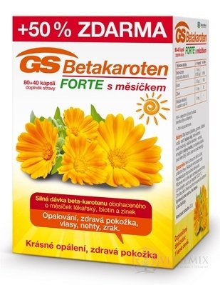 GS Betakarotén FORTE s nechtíkom cps 80+40 50% zadarmo (120 ks)