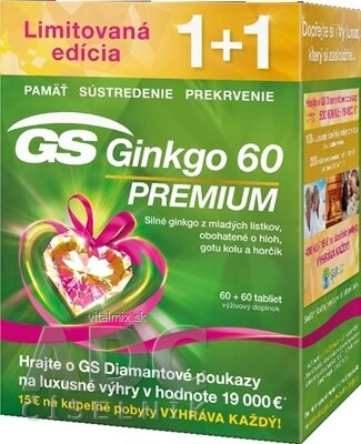GS Ginkgo 60 PREMIUM 2017 tbl 60+60 (120 ks), 1x1 set