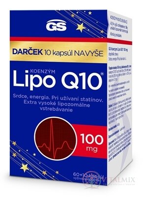 GS Koenzým Lipo Q10 100 mg cps 60+10 navyše (70 ks)