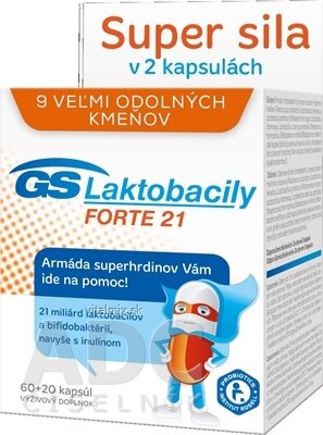 GS Laktobacily FORTE 21 (2017) cps 60+20 (80 ks)