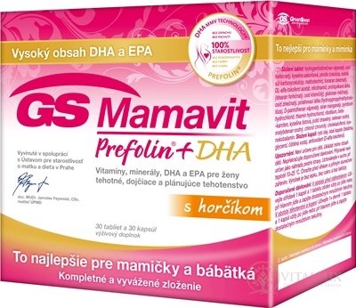 GS Mamavit Prefolin + DHA tbl 30 + cps 30 (60 ks), 1x1 set