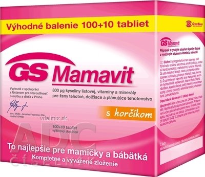 GS Mamavit s horčíkom tbl 100+10 (110 ks)