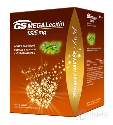 GS MegaLecitín 1325 mg darček 2021 cps 100+30 navyše (130 ks)