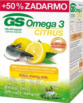 GS Omega 3 CITRUS 2015 cps 100+50 (50% zadarmo) (150 ks)