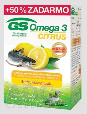 GS Omega 3 CITRUS 2015 cps 60+30 (50% zadarmo) (90 ks)