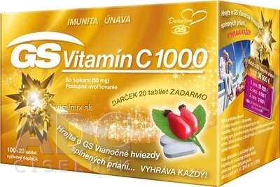 GS Vitamín C 1000 so šípkami 2015 tbl 100+20 zadarmo (120 ks)