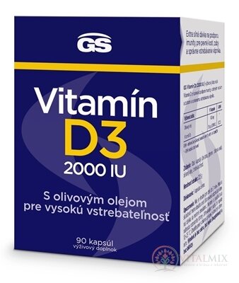 GS Vitamín D3 2000 IU cps 1x90 ks