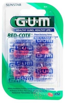 GUM RED-COTE tablety pre indikáciu zubného plaku 1x12 ks