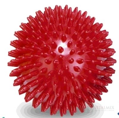 GYMY MASÁŽNA LOPTIČKA - ježko 9 cm červená, priemer 9 cm 1x1 ks