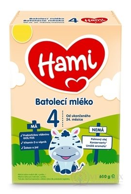 Hami 4 Batoľacie mlieko mliečna výživa v prášku (od ukonč. 24. mes.) (inov.2022) 1x600 g