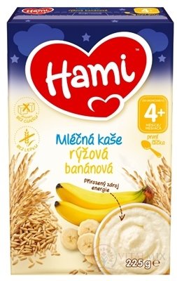 Hami mliečna kaša ryžová banánová prvá lyžička (od ukonč. 4. mesiaca) 1x225 g