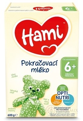 Hami následné mlieko (od ukonč. 6. mesiaca) následná dojčenská mliečna výživa v prášku 1x600 g