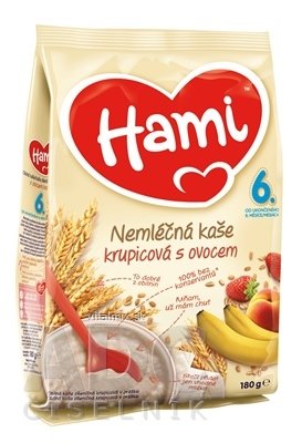 Hami nemliečna kaša krupicová s ovocím (od ukonč. 6. mesiaca) 1x180 g