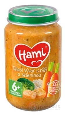 Hami príkrm Teľací vývar s ryžou a zeleninou (od ukonč. 6. mesiaca) 1x200 g