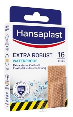 Hansaplast EXTRA ROBUST Waterproof odolná náplasť (inov.2021) 1x16 ks