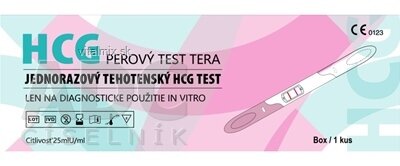 HCG Tehotenský perový test TERA jednorazový 1x1 ks