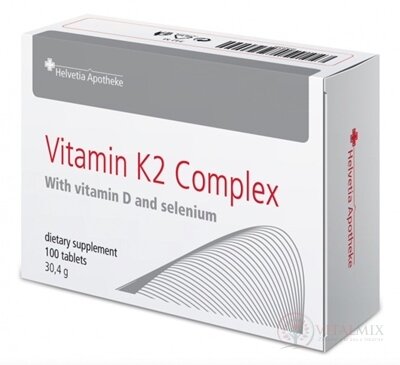Helvetia Apotheke Vitamín K2 Complex tbl (s vitamínom D3 a selénom) 1x100 ks