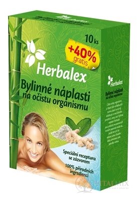 Herbalex Bylinné náplasti na očistu organizmu 10 ks + 40% gratis (14 ks)