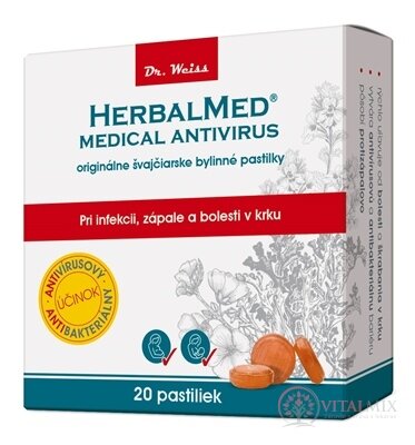 HERBALMED Medical Antivirus Dr. Weiss bylinné pastilky 1x20 ks