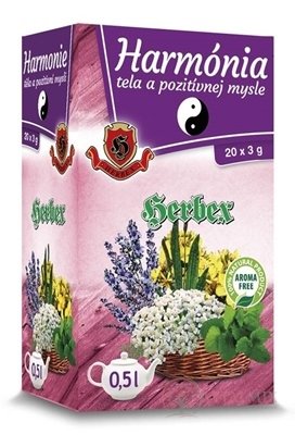 HERBEX HARMÓNIA tela a pozitívnej mysle bylinná zmes, čaj 20x3 g (60 g)