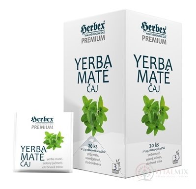 HERBEX Premium YERBA MATÉ ČAJ bylinná zmes, čaj 20x1,5 g (30 g)