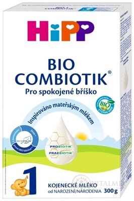 HiPP 1 BIO COMBIOTIK (inov.2021) počiatočná mliečna dojčenská výživa (od narodenia) 1x300 g