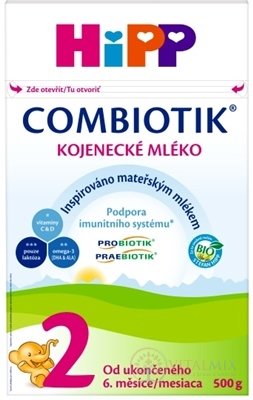 HiPP 2 BIO Combiotik následná mliečna výživa (od ukončeného 6. mesiaca) 1x500 g