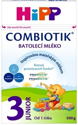 HiPP 3 JUNIOR Combiotik mliečna batoľacia výživa (od 1 roku ) 1x500 g