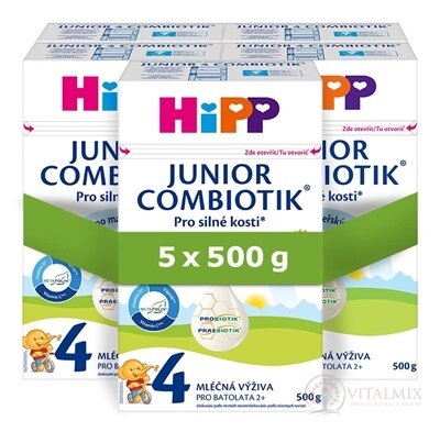 HiPP 4 JUNIOR COMBIOTIK (inov.2025) mliečna výživa pre batoľatá (od 2 rokov) 5x500 g