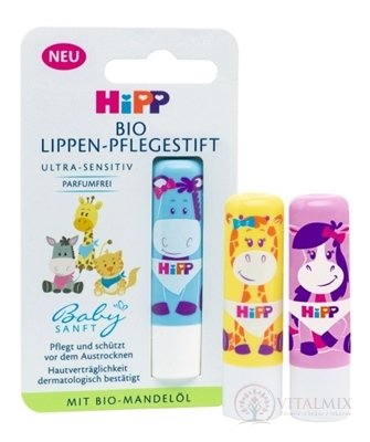 HiPP BabySANFT Balzam na pery ultra-sensitiv, s bio mandľovým olejom 1x4,8 g