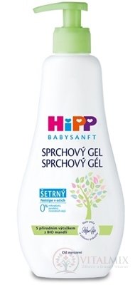 HiPP BABYSANFT Sprchový gél šetrný, s výťažkom z Bio mandlí (inov.2022) 1x400 ml