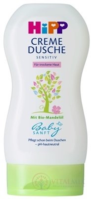 HiPP BabySANFT Sprchový krém sensitiv, s BIO mandľovým olejom 1x200 ml