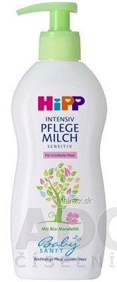 HiPP BabySANFT Telové mlieko sensitiv, pre suchú pokožku 1x300 ml