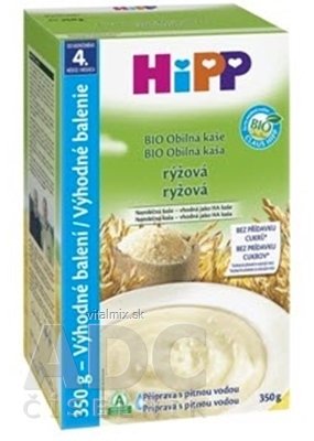 HiPP BIO Obilná KAŠA ryžová nemliečna, HA, (od ukonč. 4. mesiaca) Výhodné balenie 1x350 g