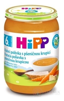 HiPP Polievka BIO Kuracia s pšeničnou krupicou (od 6. mesiaca) (inov.2022) 1x190 g